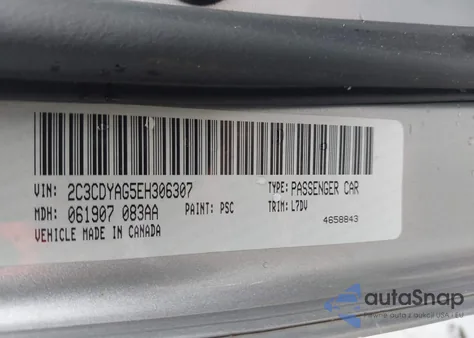 2014 Dodge Challenger Sxt z USA, uszkodzony, nr VIN 2C3CDYAG5EH306307